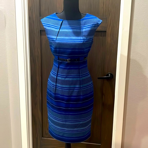 Size 2 Dana Buchman Blue Dress - Picture 1 of 8